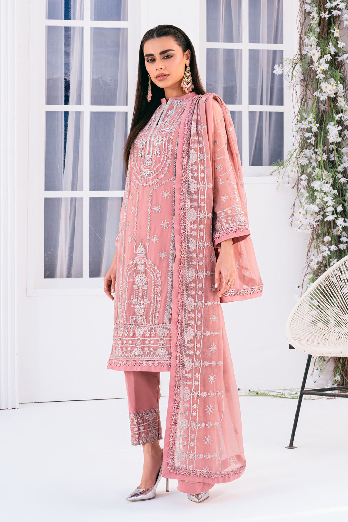 Lallaria By Noorma Kaamal Unstitched 3 Piece Luxury Chiffon Vol-03 Collection'2024-NK-LLC-24