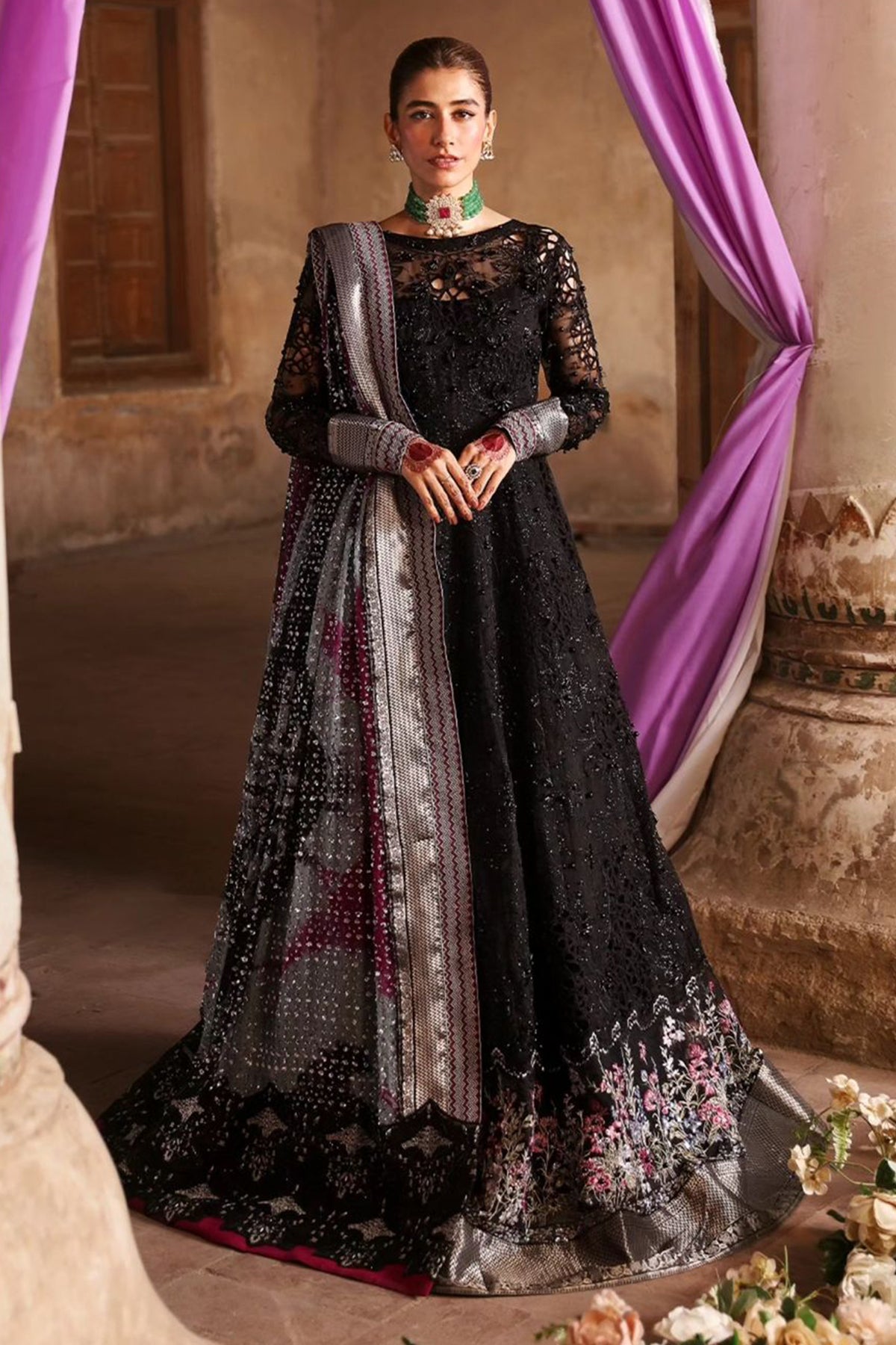 Jhoomro By Nureh Unstitched 3 Piece Luxury Formals Wedding Collection'2024-NL-73