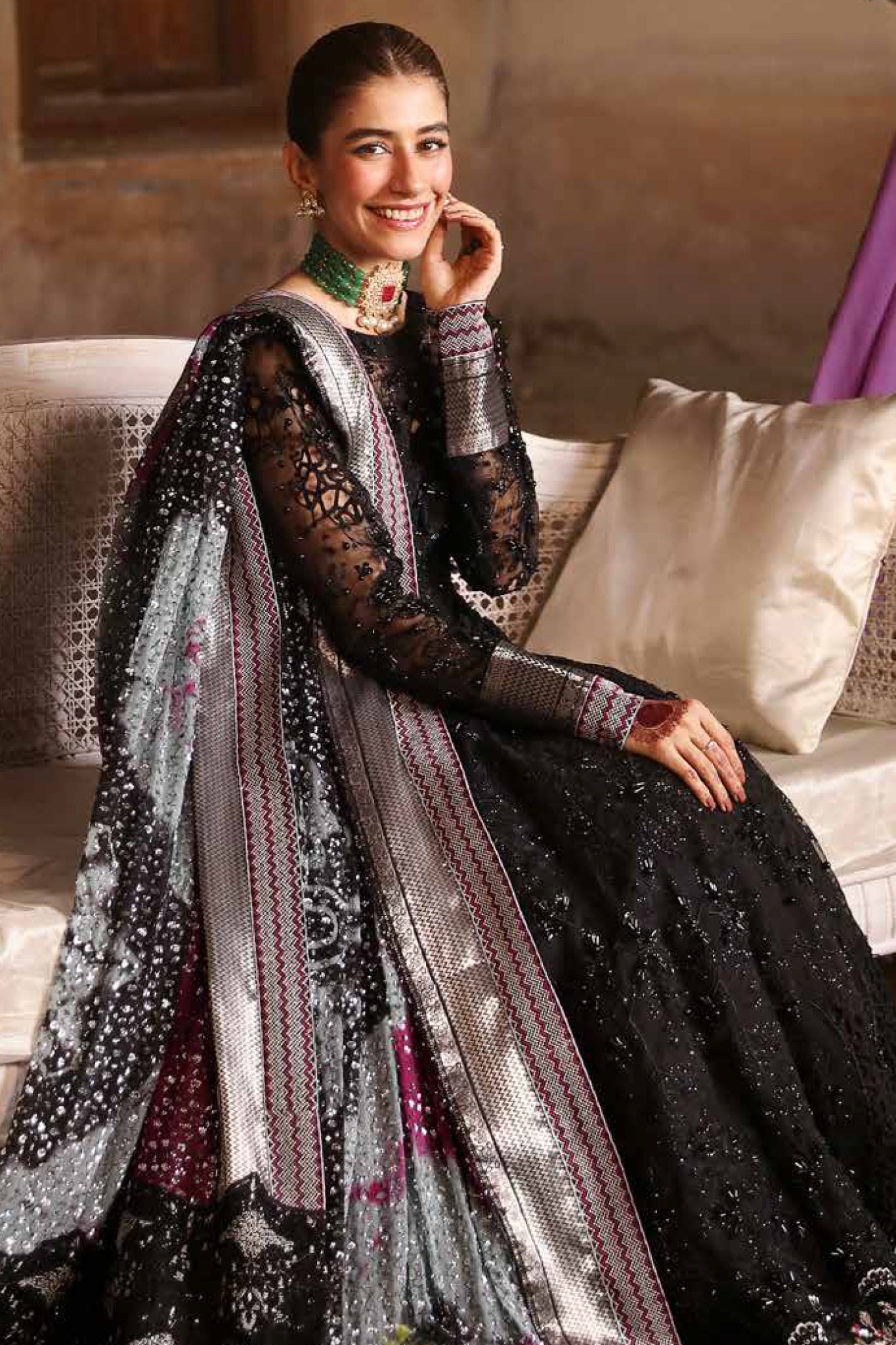 Jhoomro By Nureh Unstitched 3 Piece Luxury Formals Wedding Collection'2024-NL-73