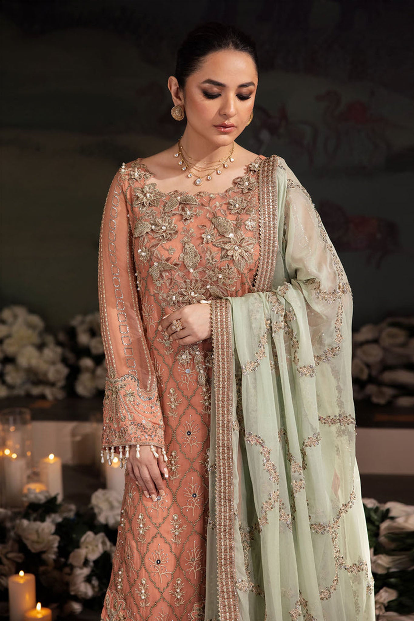 Alfaaz By Nureh Unstitched 3 Piece Festive Edition Collection'2024-NL-79-Mehar