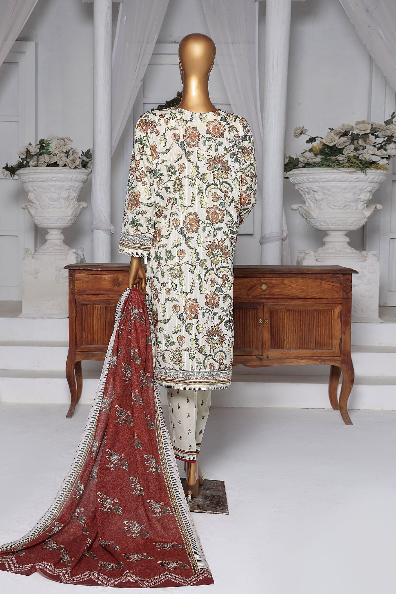 Nayab By HZ Unstitched 3 Piece Digital Printed Doriya Lawn Vol-03 Collection'2024-NPD-01