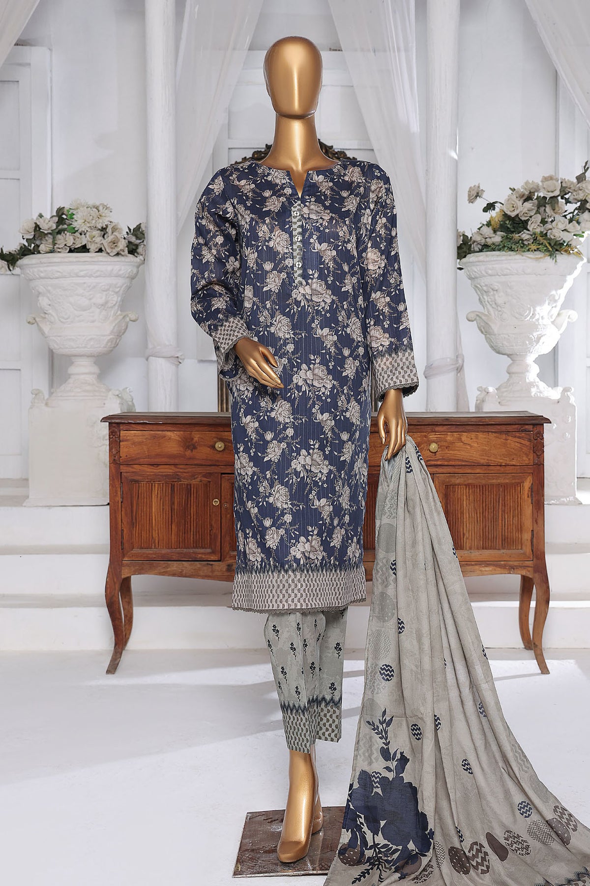 Nayab By HZ Unstitched 3 Piece Digital Printed Doriya Lawn Vol-03 Collection'2024-NPD-02