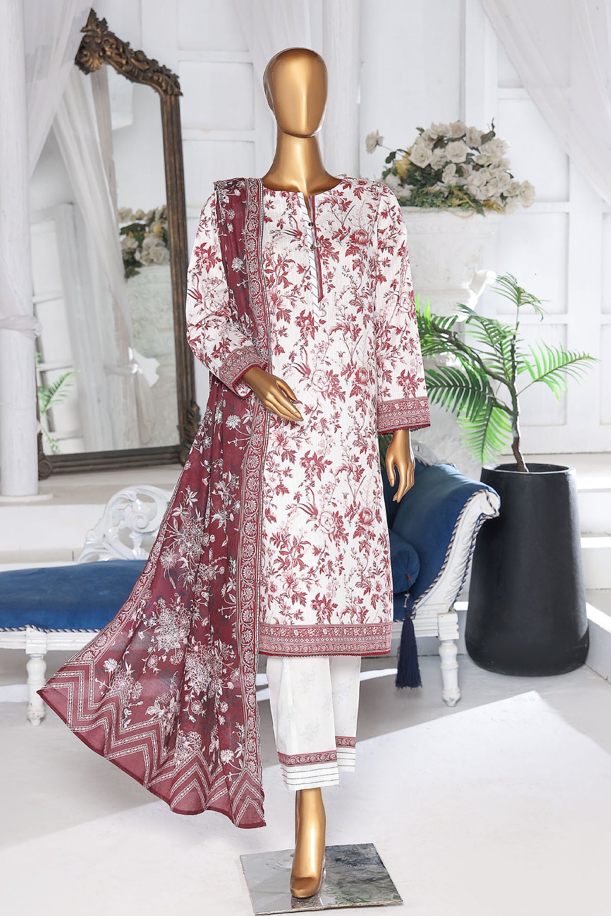 Nayab By HZ Unstitched 3 Piece Digital Printed Doriya Lawn Vol-03 Collection'2024-NPD-04