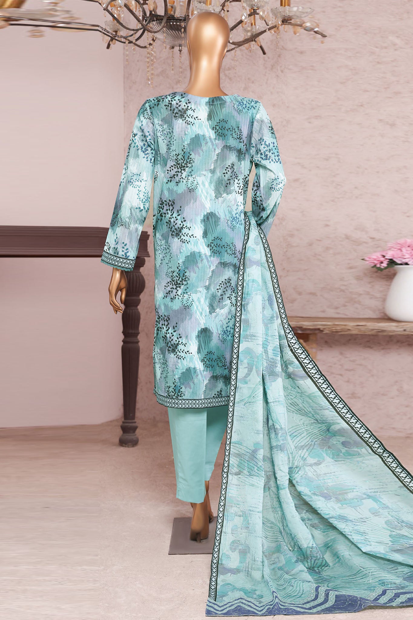 Nayab By HZ Unstitched 3 Piece Printkari Doriya Collection'2025-NPE-04