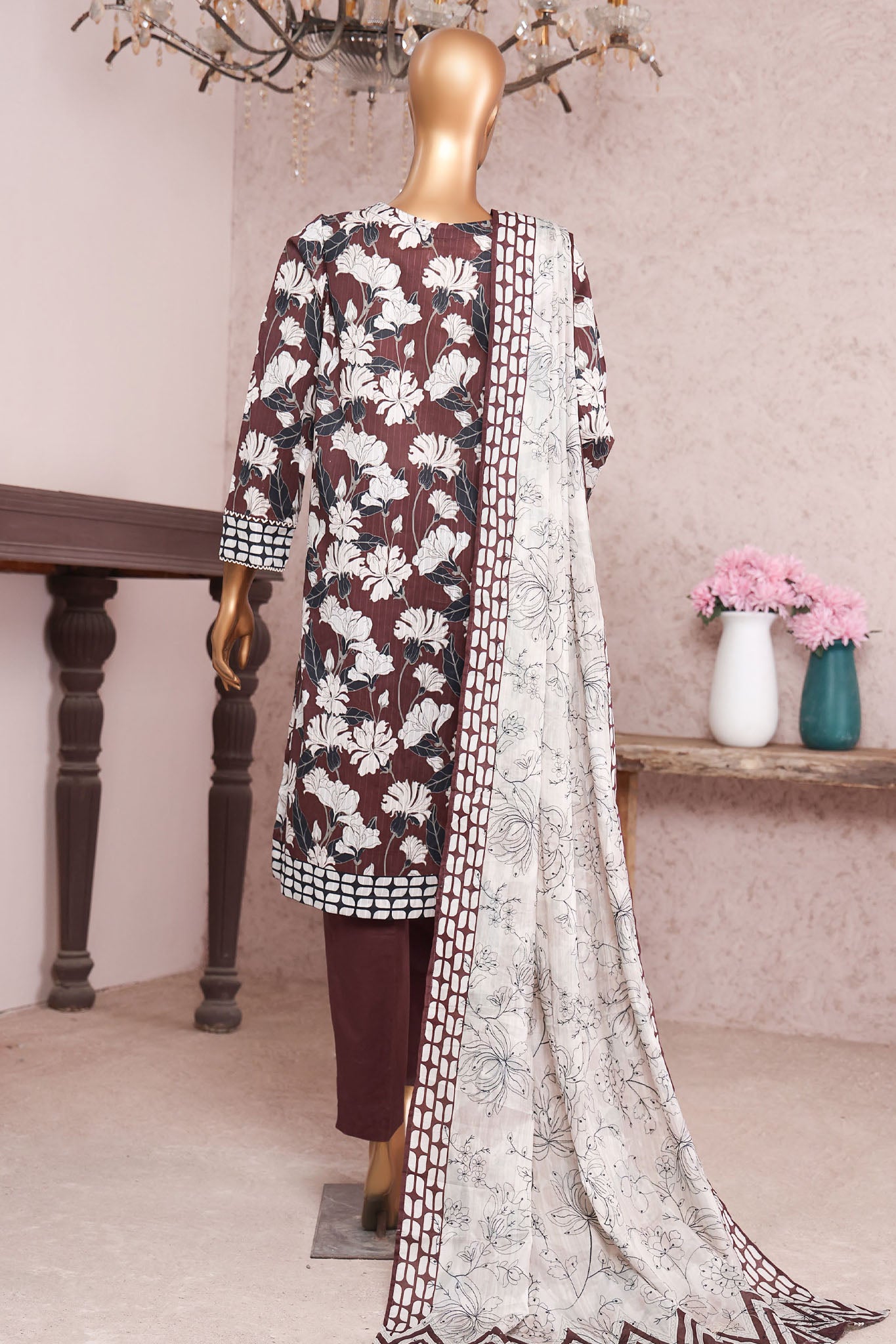 Nayab By HZ Unstitched 3 Piece Printkari Doriya Collection'2025-NPE-05