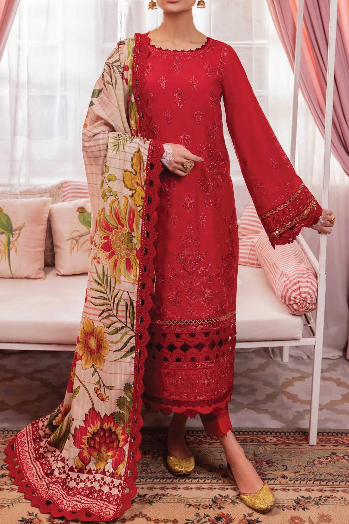 Maya by Nureh Unstitched 3 Piece Emb Lawn Collection'2024-NS-113