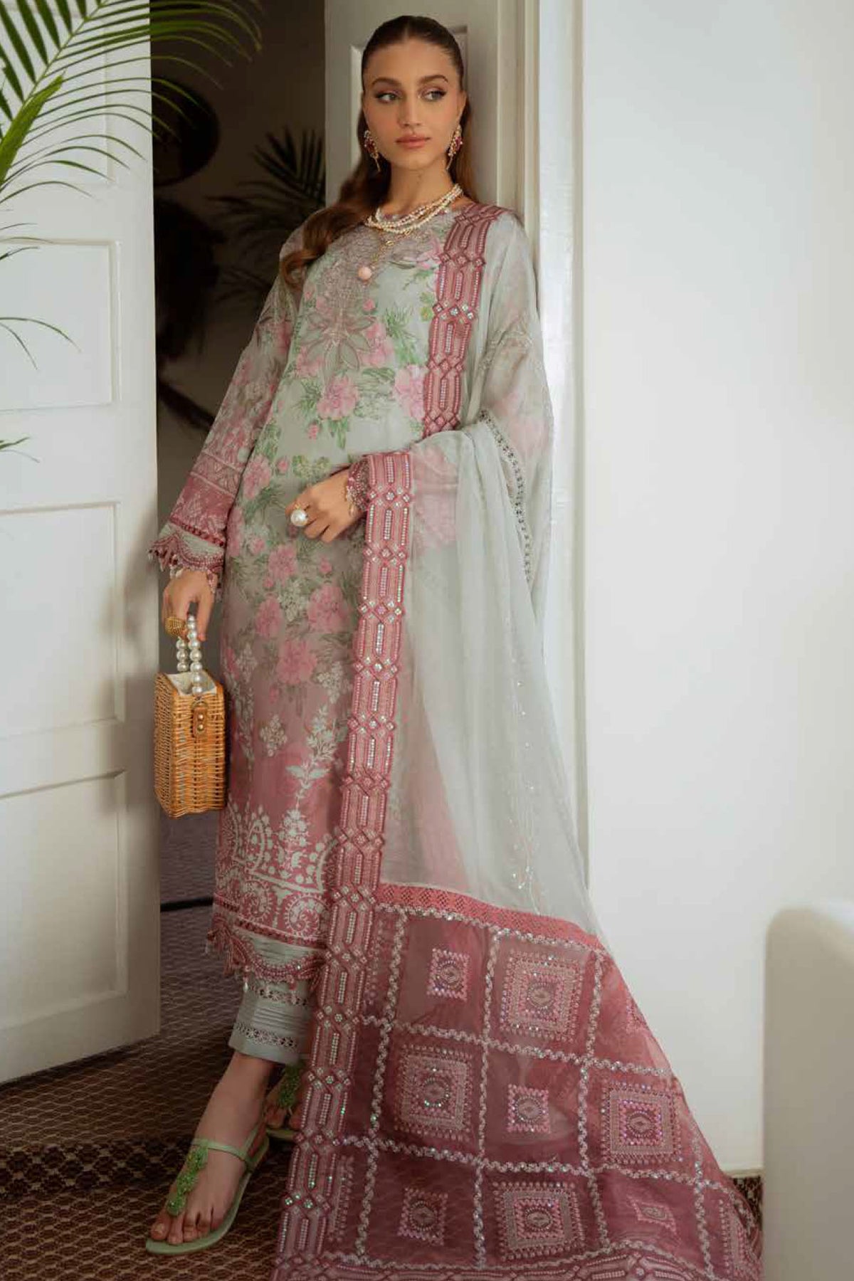 Maya Swiss By Nureh Unstitched 3 Piece Emb Lawn Collection-NS-147