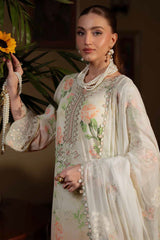 Maya By Nureh Unstitched 3 Piece Emb And Printed Swiss Lawn Suit-NS-163