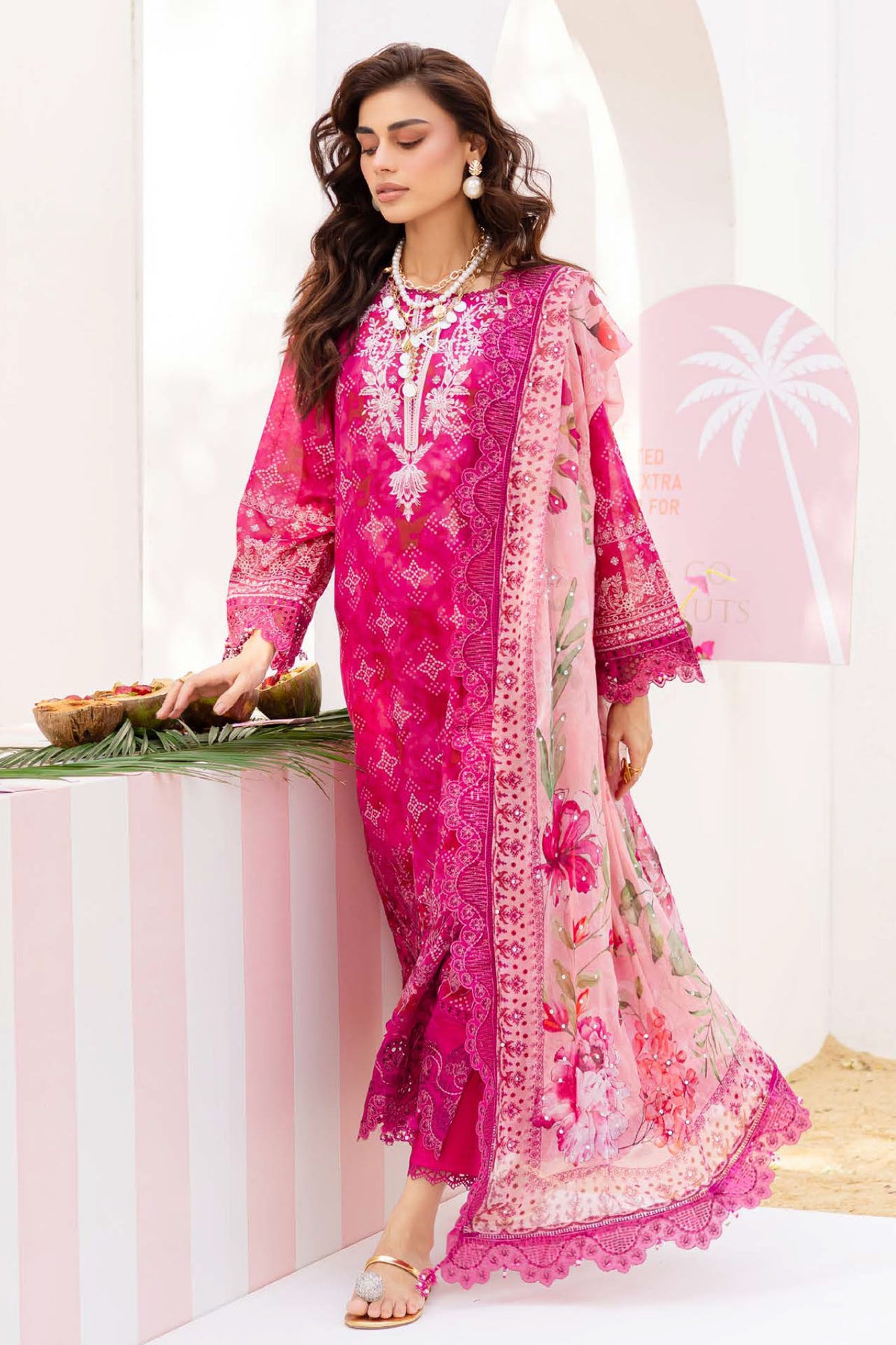 Gardenia By Nureh Unstitched 3 Piece Emb And Printed Lawn Collection'2025-NSG-189