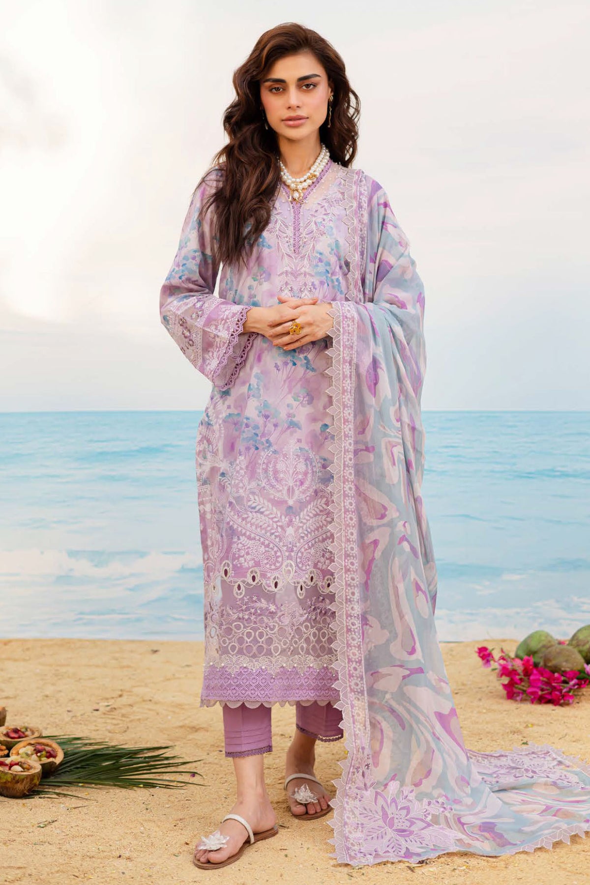Gardenia By Nureh Unstitched 3 Piece Emb And Printed Lawn Collection'2025-NSG-192
