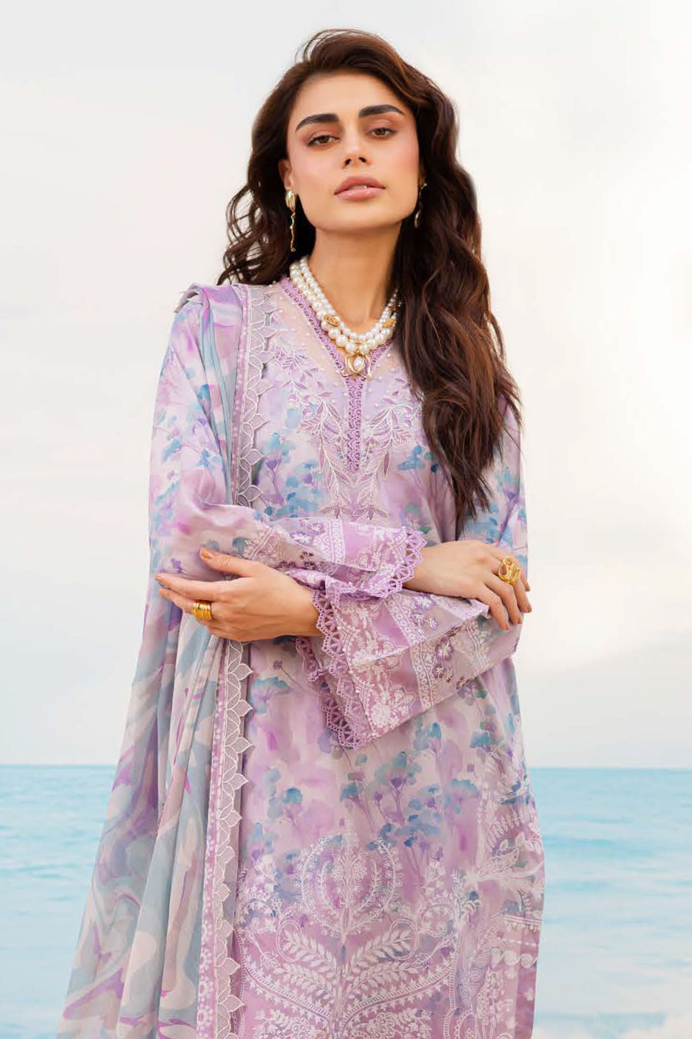 Gardenia By Nureh Unstitched 3 Piece Emb And Printed Lawn Collection'2025-NSG-192