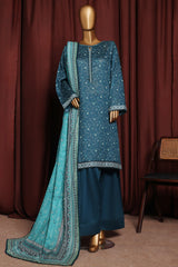 Bin Saeed Exclusive Printed Lawn With Farshi Shalwar Vol-06 Collection'2025-NSM-2165-Blue