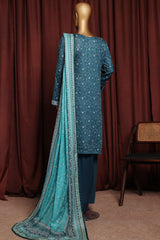 Bin Saeed Exclusive Printed Lawn With Farshi Shalwar Vol-06 Collection'2025-NSM-2165-Blue