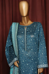 Bin Saeed Exclusive Printed Lawn With Farshi Shalwar Vol-06 Collection'2025-NSM-2165-Blue
