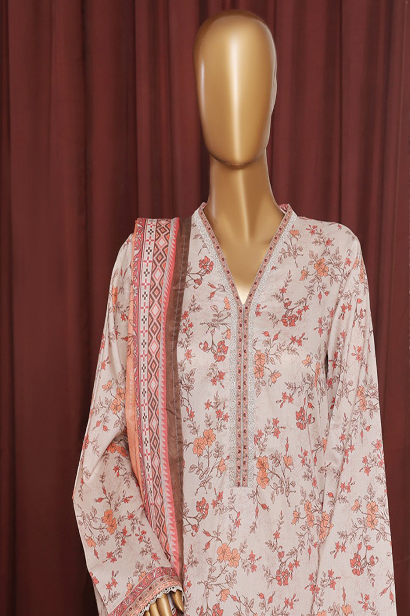 Bin Saeed Exclusive Printed Lawn With Farshi Shalwar Vol-06 Collection'2025-NSM-2169-Skin