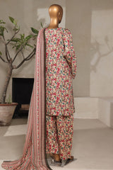 Bin Saeed Stitched 3 Piece Exclusive Printed Lawn Vol-07 Collection'2025-NSM-2206-Multi
