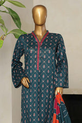 Bin Saeed Stitched 3 Piece Exclusive Printed Lawn Vol-08 Collection'2025-NSM-2216-Teal