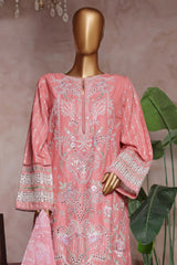 Bin Saeed Stitched 3 Piece Luxe Self & Self Collection'2025-NSM-2221-Pink