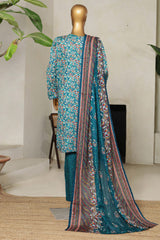 Bin Saeed Stitched 3 Piece Exclusive Printed Lawn Vol-09 Suit-NSM-2239-Green