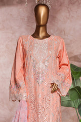 Bin Saeed Stitched 3 Piece Luxe Self & Self Collection'2025-NSM-2248-Pink