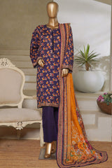 Classic Charm Modern Thread By Bin Saeed Stitched 3 Piece Lawn Collection'2025-NSM-2346-Blue