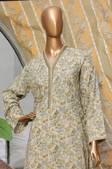 Classic Charm Modern Thread By Bin Saeed Stitched 3 Piece Lawn Collection'2025-NSM-2353-Lemon