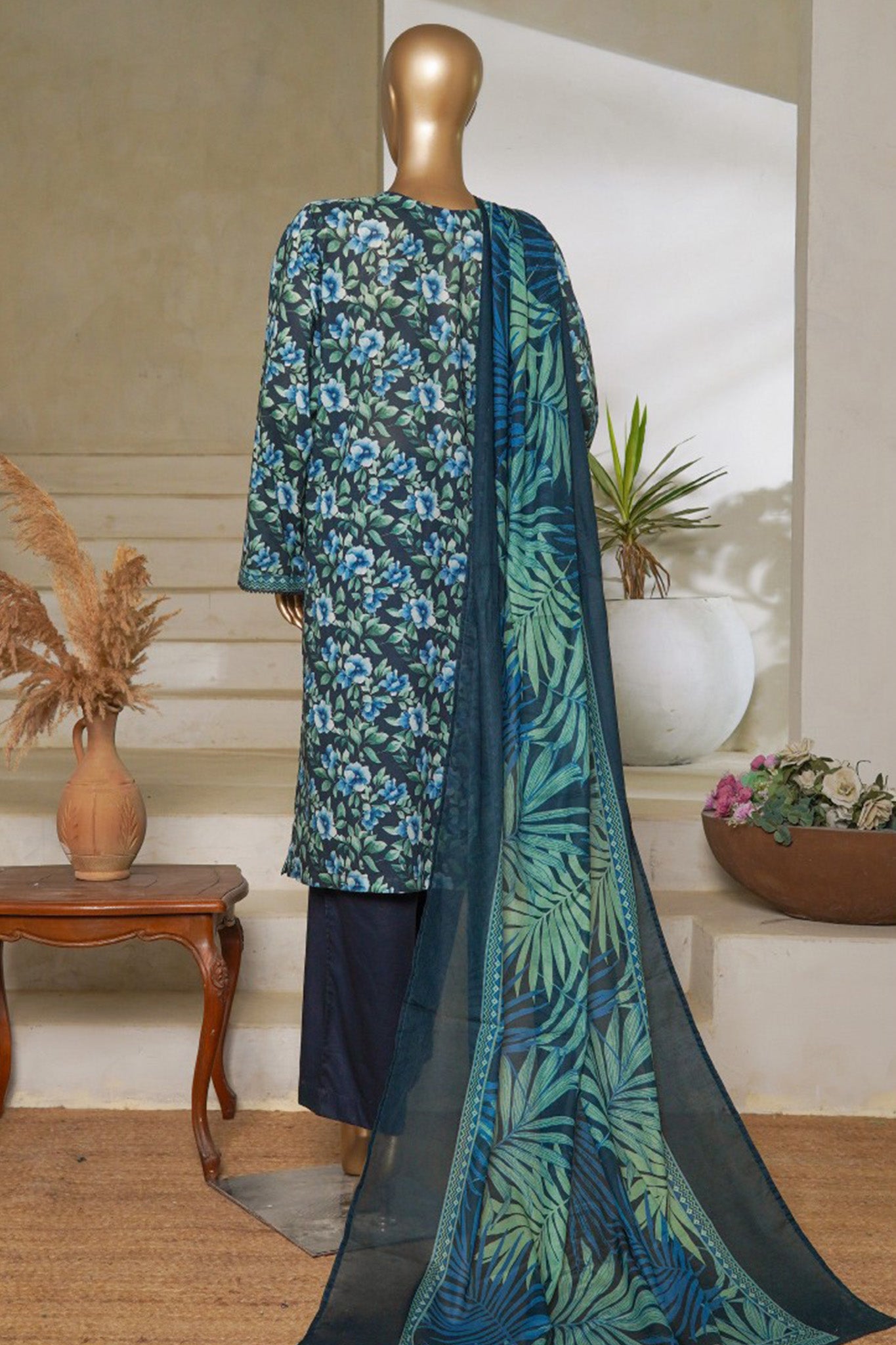Classic Charm Modern Thread By Bin Saeed Stitched 3 Piece Lawn Collection'2025-NSM-2359-Gray