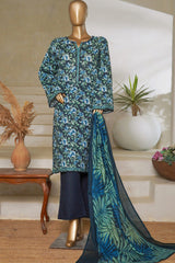 Classic Charm Modern Thread By Bin Saeed Stitched 3 Piece Lawn Collection'2025-NSM-2359-Gray