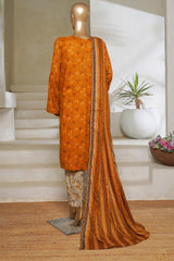 Classic Charm Modern Thread By Bin Saeed Stitched 3 Piece Lawn Collection'2025-NSM-2360-Mustard