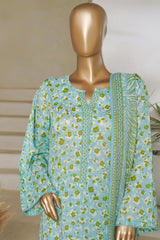 Bin Saeed Stitched 3 Piece Exc Printed Lawn Vol-05 Drop-02 Collection'2025-NSM-2363-Ferozi