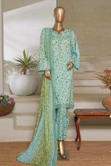 Bin Saeed Stitched 3 Piece Exc Printed Lawn Vol-05 Drop-02 Collection'2025-NSM-2363-Ferozi