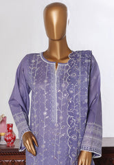 Bin Saeed Stitched 3 Piece Luxury White & White Emb Suit-NSM-2534 MOVE