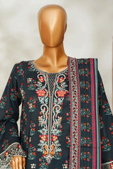 Bin Saeed Stitched 3 Piece Exclusive Emb Lawn Vol-02 Suit-NSM-2650 GREEN