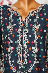 Bin Saeed Stitched 3 Piece Exclusive Emb Lawn Vol-02 Suit-NSM-2818-BLUE