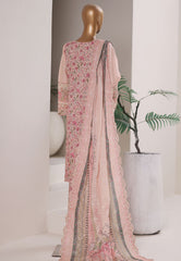 Bin Saeed Stitched 3 Piece Luxury Emb Plain Cotton With Emb Dupatta Vol-01 Suit-NSM-2586 PEACH