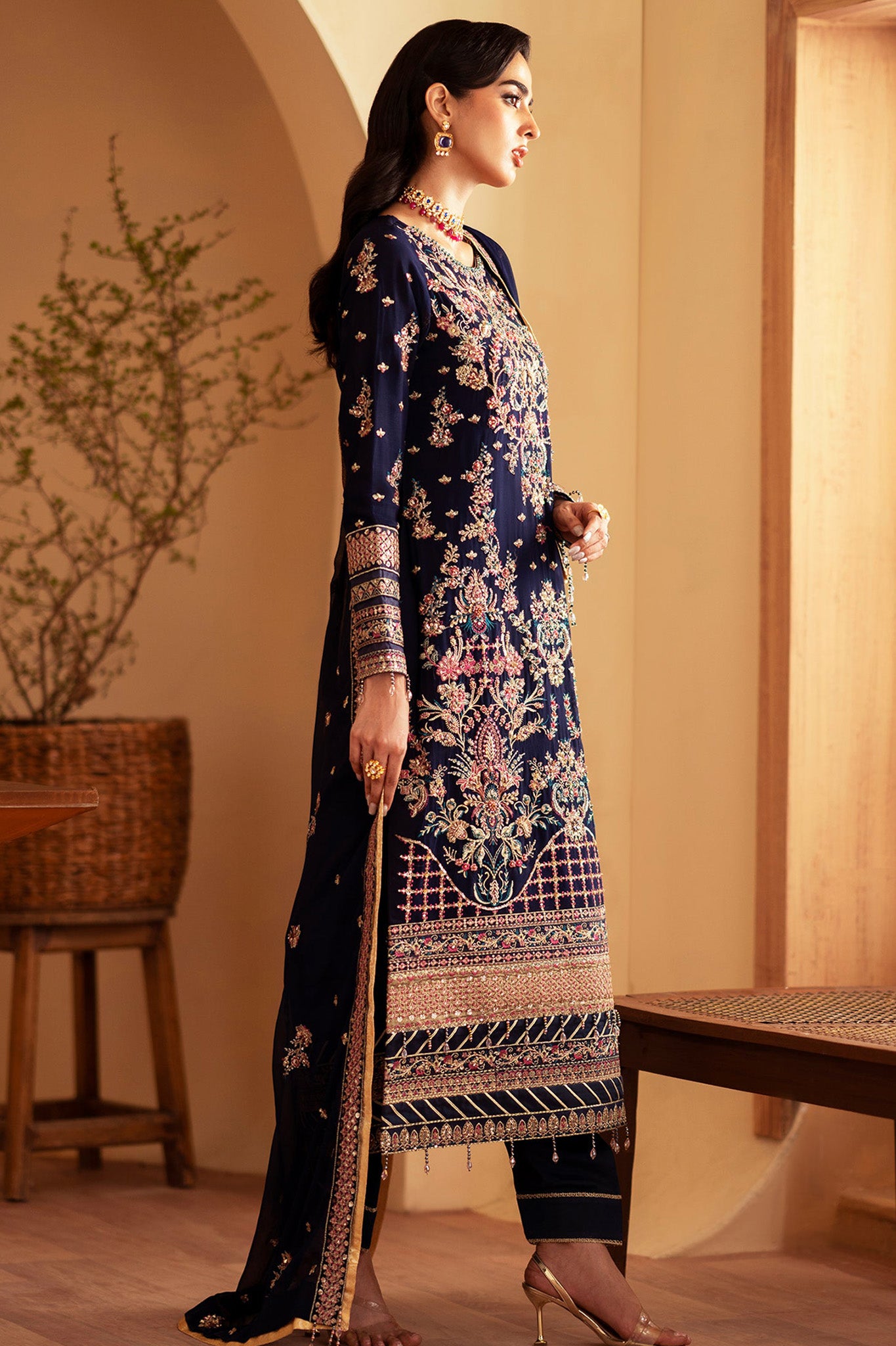 Romansiyyah By Emaan Adeel Unstitched 3 Piece Luxury Formals Collection'2024-Nageena