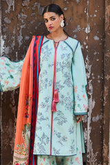 Jugnu By Hussain Rehar Unstitched 3 Piece Summer Collection-Neelum