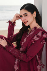 Sahil By Qalamkar Unstitched 3 Piece Luxury Lawn Suit-SA-14-Nelam