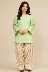 Madiha Gohar Stitched 2 Piece Lawn Suit-Mint Fleur