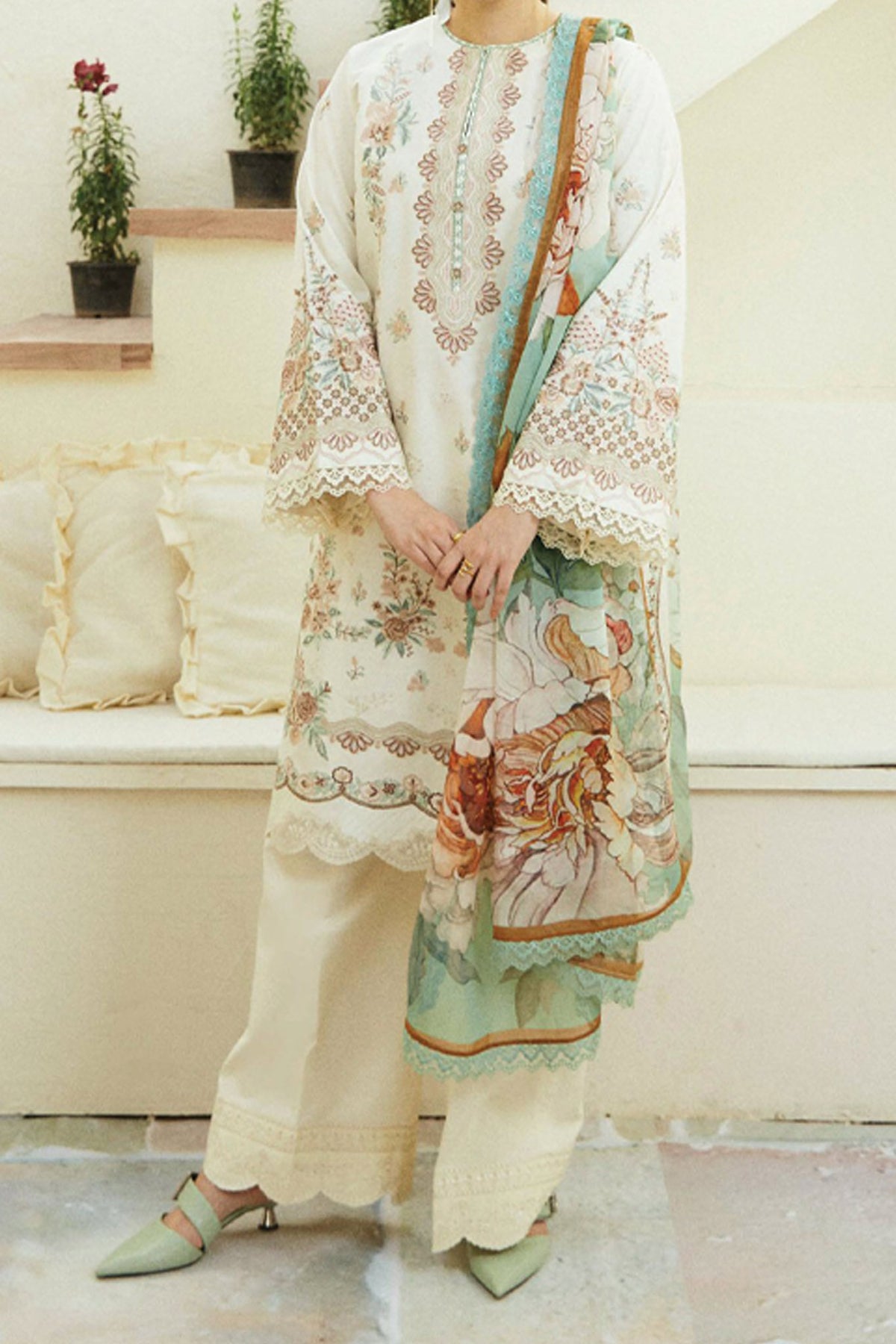 Coco By Zara Shah Jahan Unstitched 3 Piece Eid Edit Emb Lawn Collection'2024-D-10-Nisa