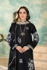 Monochrome By Inara Stitched 3 Piece Winter Suit-NOORI DR-01