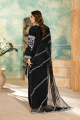 Monochrome By Inara Stitched 3 Piece Winter Suit-NOORI DR-01