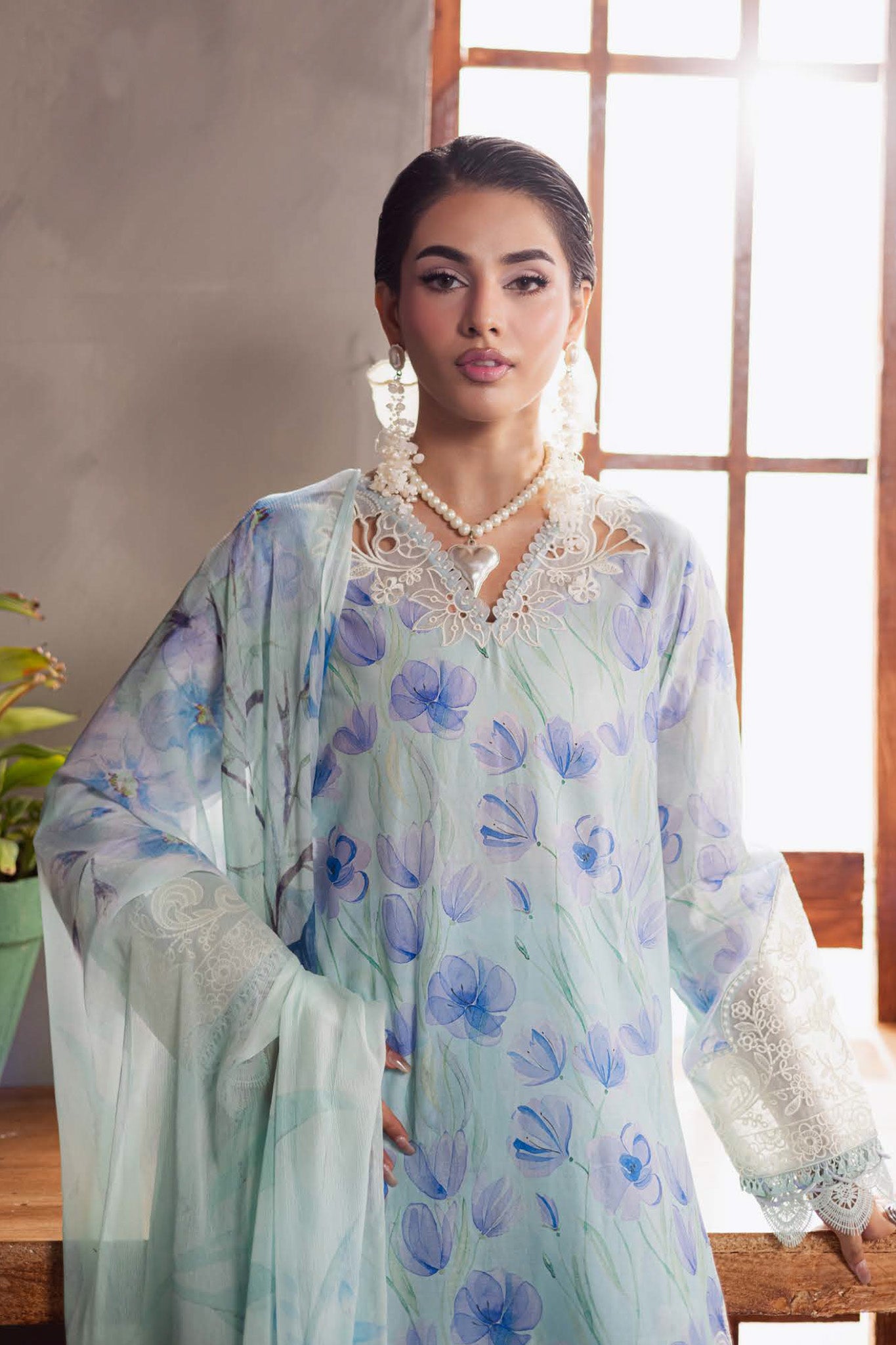 Daily Delights By Nureh Unstitched 3 Piece Emb and Printed Chikankari Lawn Collection'2025-Nureh-DD-13