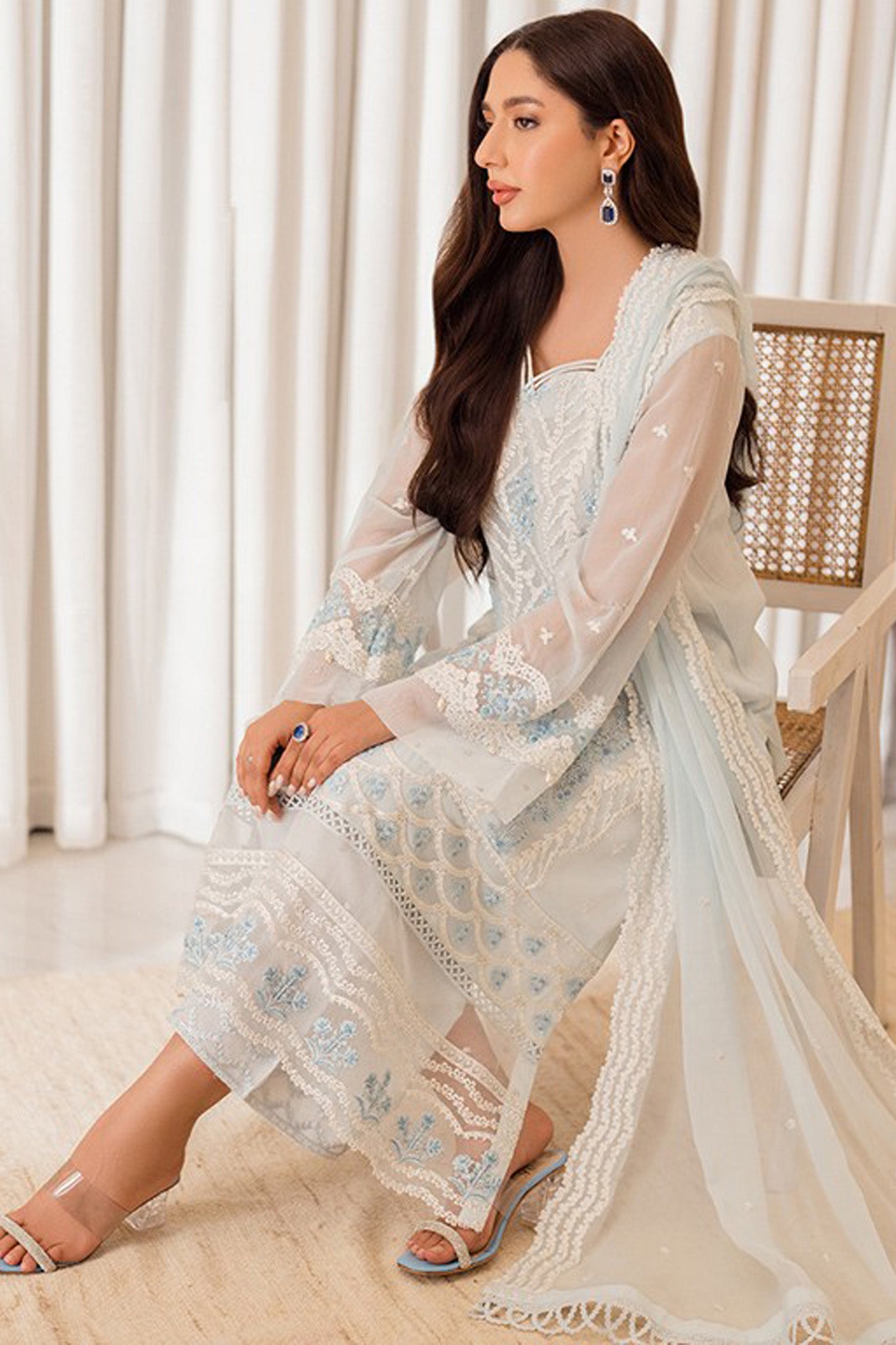 Azure Ensembles Unstitched 3 Piece Festive Formals Collection'2024-Ocean Whisper