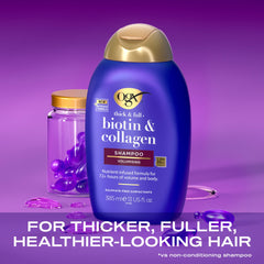 OGX, Shampoo, Thick & Full+ Biotin & Collagen, 385ml