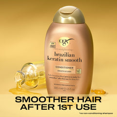 OGX, Conditoner, Ever Straightening+ Brazilian Keratin Smooth, 385ml
