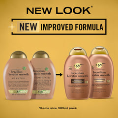 OGX, Shampoo, Ever Straightening+ Brazilian Keratin Smooth, 385ml