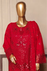 Bin Saeed Stitched 3 Piece Fancy Formals Collection'2025-OMSC-2294-Maroon