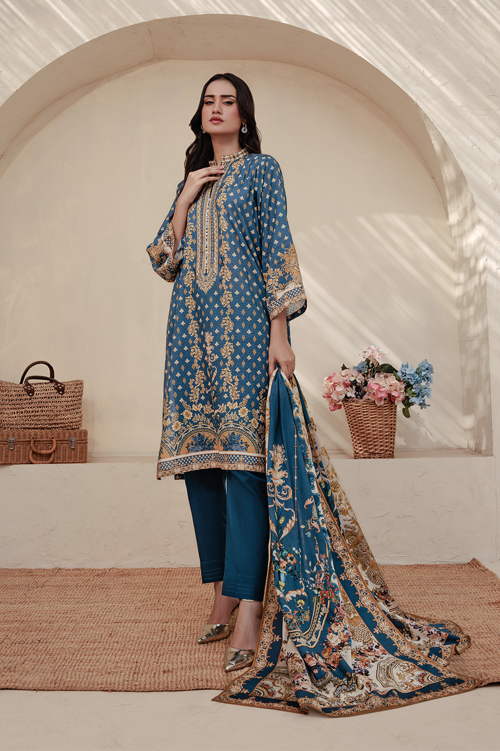 O'Pole Unstitched 3 Piece Winter Vol-01 Collection-OP-02