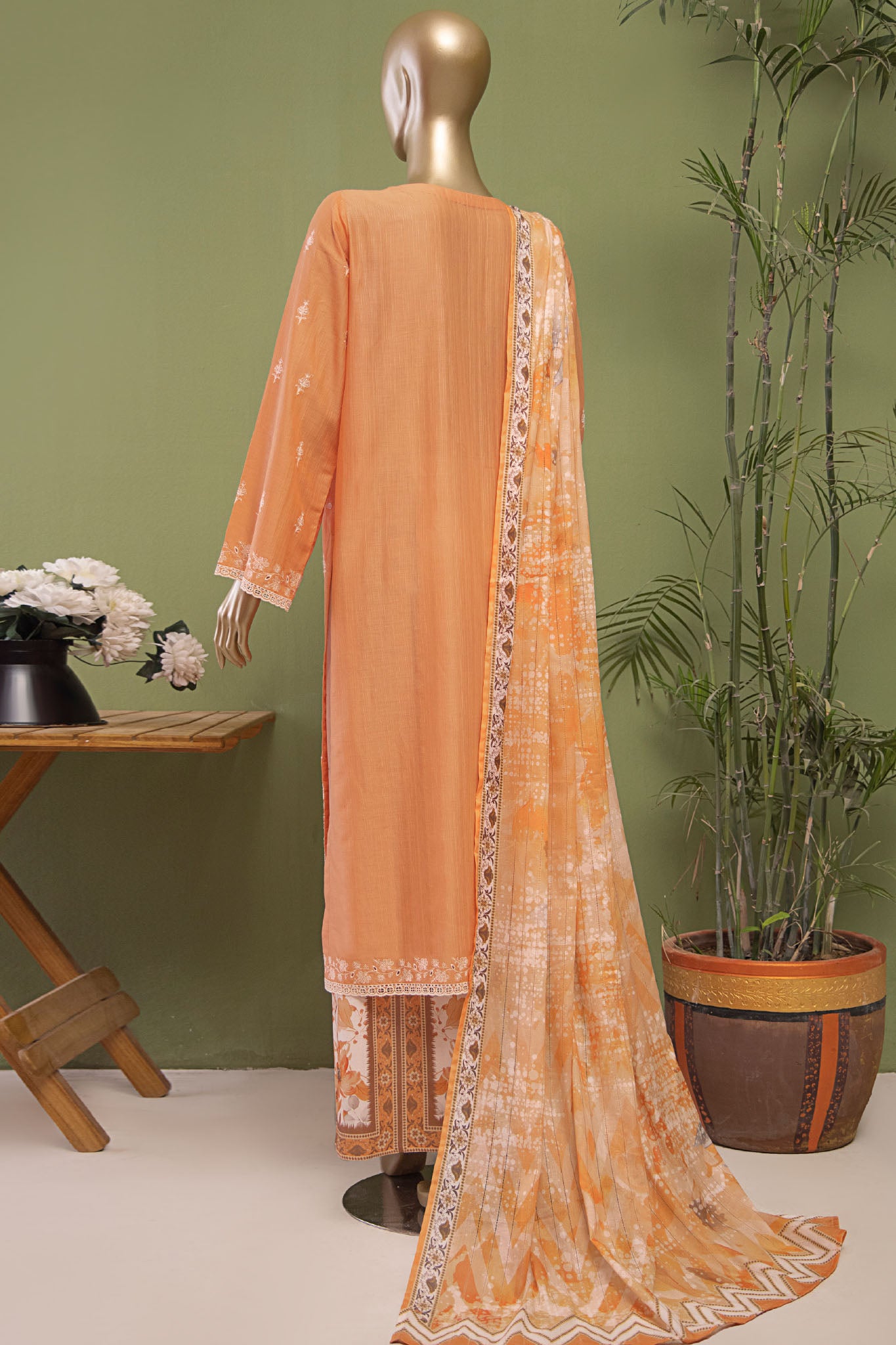 Oriental By HZ Unstitched 3 Piece Emb Printkari Bana Dora Collection'2025-OPK-18